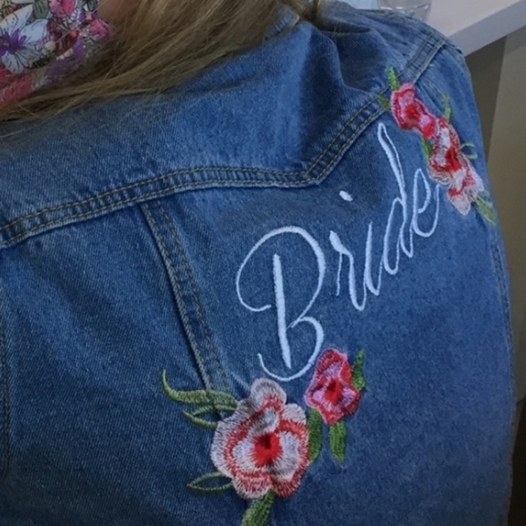 David's Bridal Jackets & Blazers - David's bridal Bride blue Jean jacket